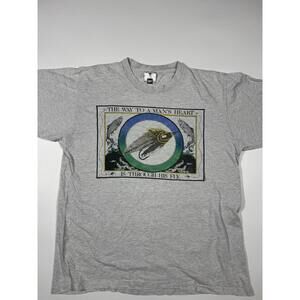 Vintage Lee Made USA Gray Graphic T-Shirt “The Way to a Man’s Heart” XL